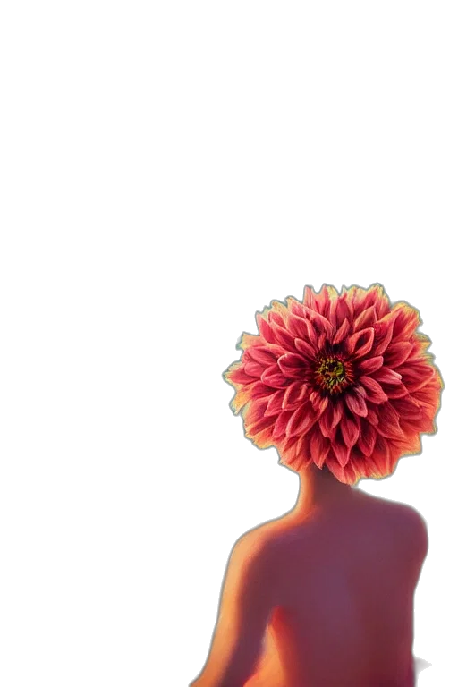 flower, crown, hair, jewelry, 3d render, photorealistic, watercolor, concept art transparent PNG cut-out