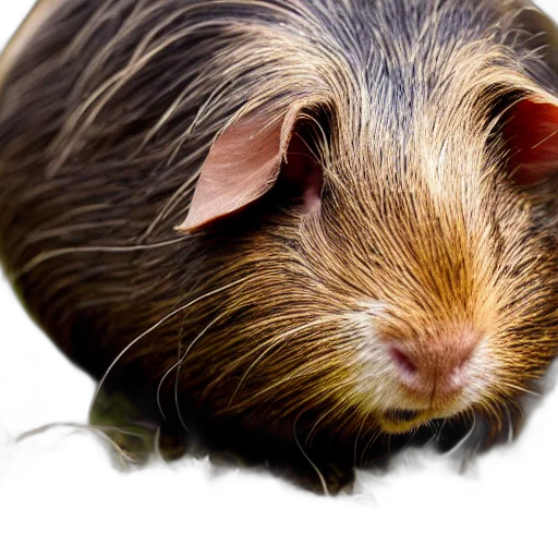 animal, hair, creature, face, photorealistic, 3d render, smelly, guinea transparent PNG cut-out