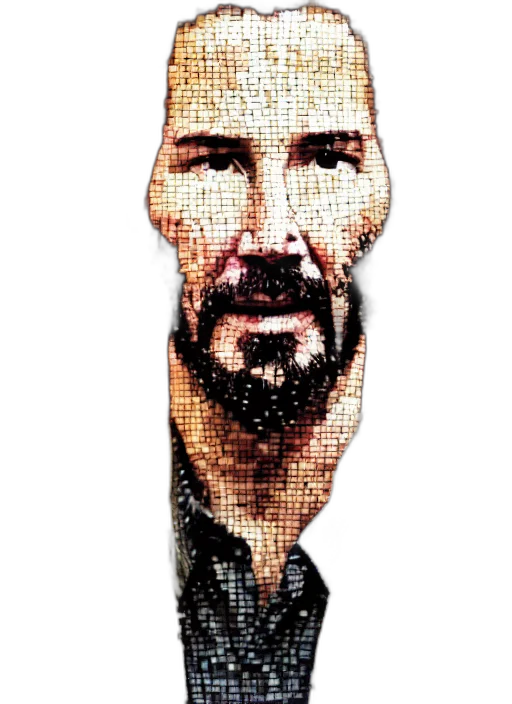 face, robot, mask, jacket, pixel art, photorealistic, comic book art, cartoon transparent PNG cut-out