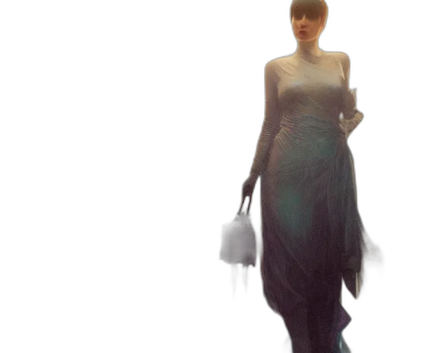 dress, creature, staff, jewelry transparent PNG cut-out