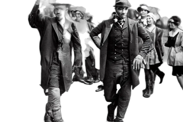 staff, concept art, city street, time transparent PNG cut-out