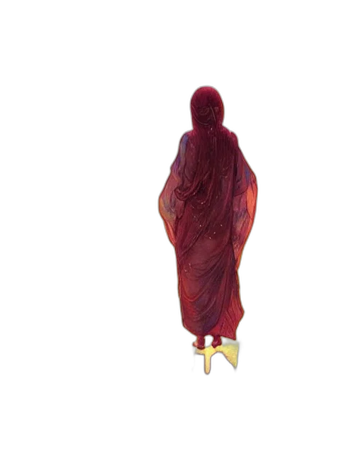 umbrella, staff, dress, jacket, 3d render, concept art, red, bedouin transparent PNG cut-out
