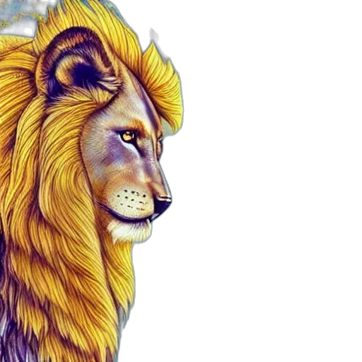 animal, face, crown, creature, fantasy art, photorealistic, watercolor, 3d render transparent PNG cut-out