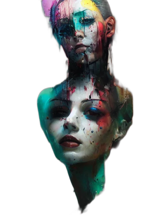 face, mask, crown, creature, concept art, photorealistic, fantasy art, comic book art transparent PNG cut-out