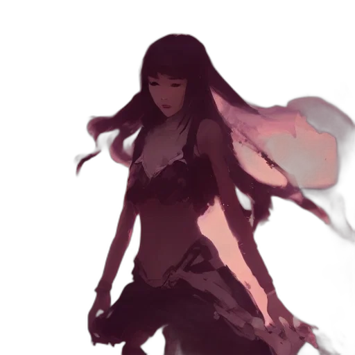 dress, creature, staff, dragon transparent PNG cut-out