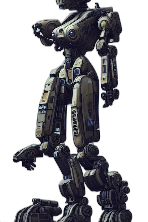 robot, weapon, staff, creature transparent PNG cut-out