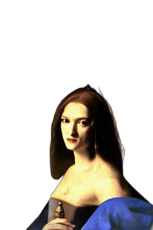 dress, hair, face, crown, photorealistic, 3d render, oil painting, pixel art transparent PNG cut-out