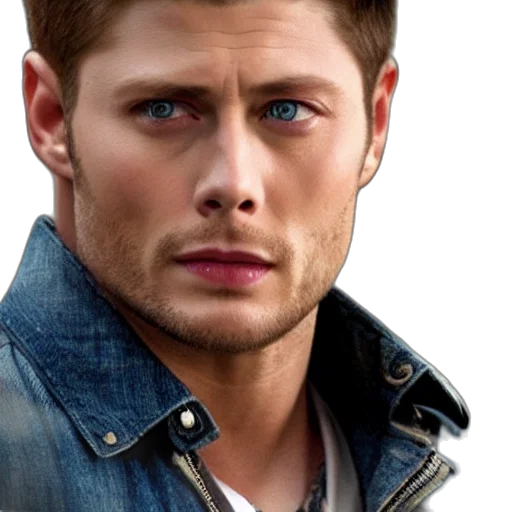 jacket, face, photorealistic, comic book art transparent PNG cut-out