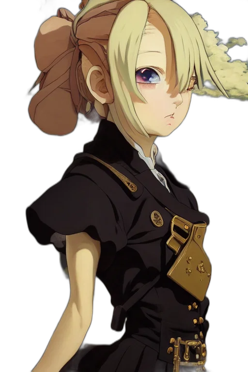 staff, crown, dress, jacket, anime, concept art, pixel art, cartoon transparent PNG cut-out
