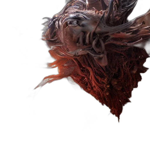 dragon, creature, mask, hair transparent PNG cut-out