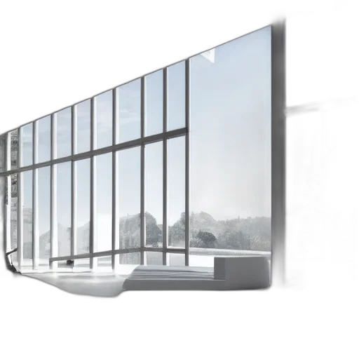 building, furniture, 3d render, photorealistic, concept art, fog, minimalist, architecture transparent PNG cut-out
