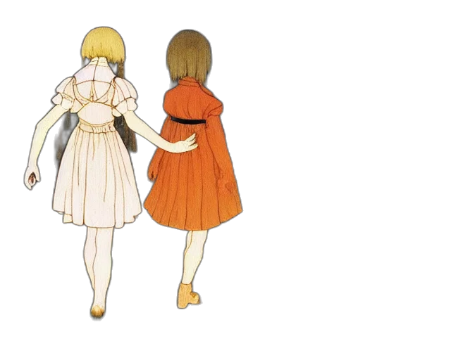dress, concept art, anime, 3d render transparent PNG cut-out