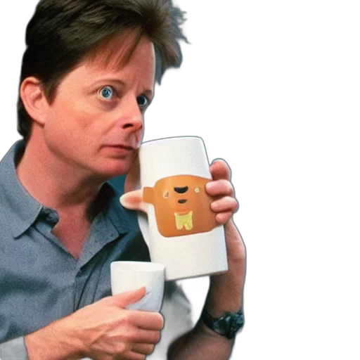 face, michael, fox, drinking transparent PNG cut-out