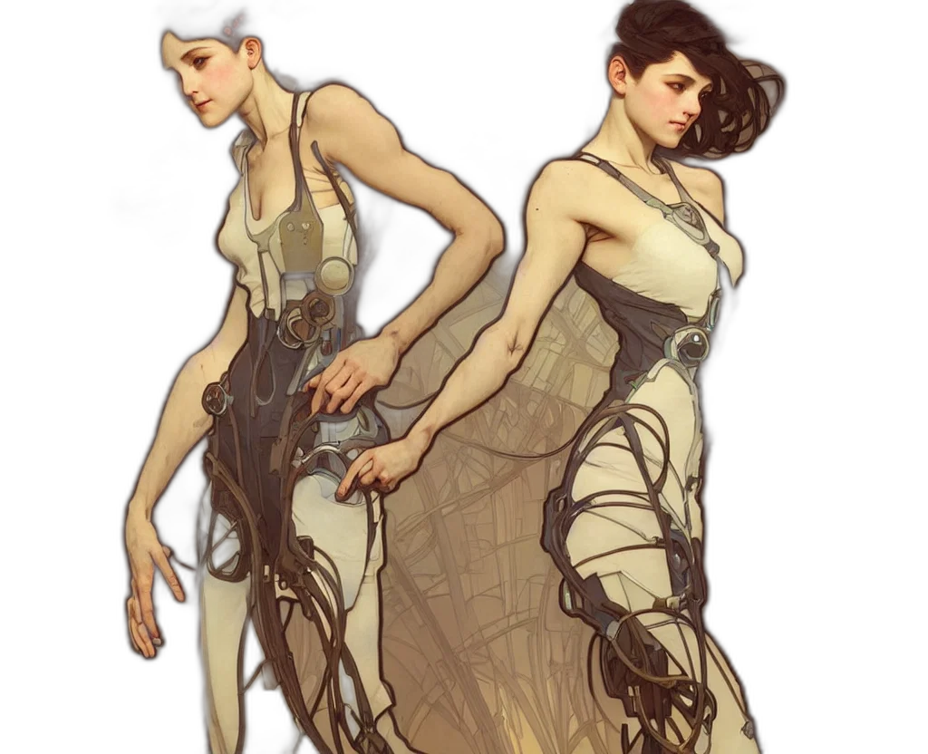 dress, concept art, fantasy art, comic book art transparent PNG cut-out