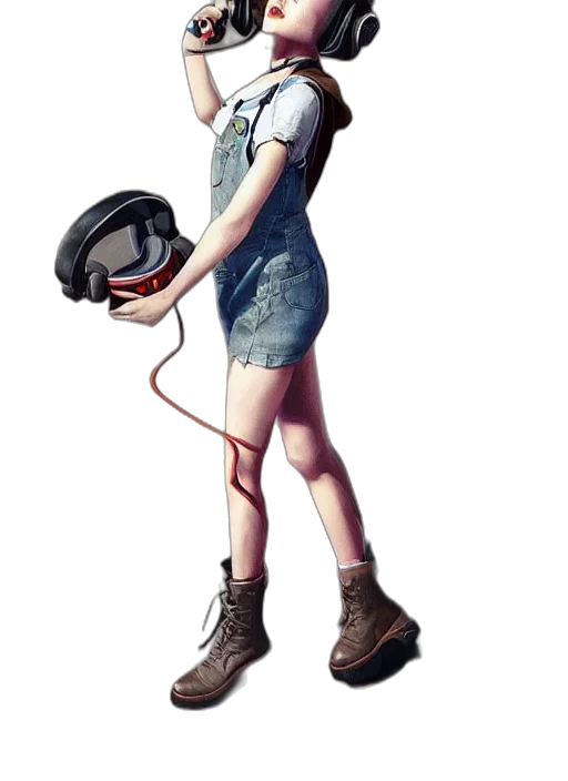 robot, staff, weapon, hat transparent PNG cut-out