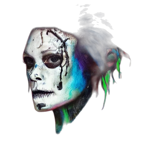 mask, face, creature, robot, concept art, watercolor, fantasy art, photorealistic transparent PNG cut-out