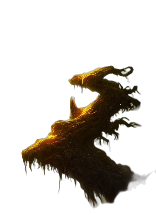 dragon, creature, mask, hair transparent PNG cut-out