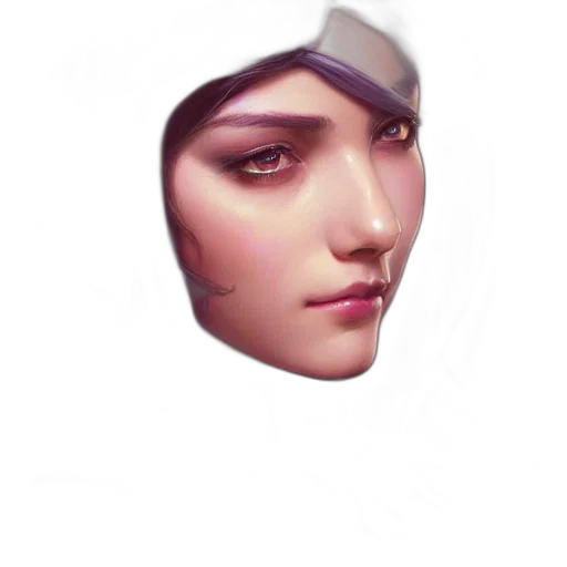 face, mask, crown, hat, photorealistic, concept art, fantasy art, 3d render transparent PNG cut-out