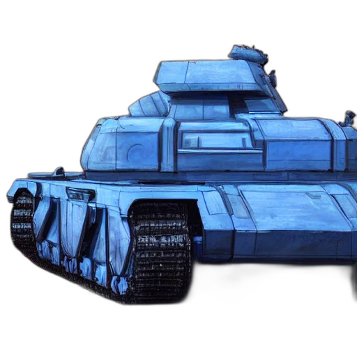 weapon, car, concept art, 3d render, fantasy art, watercolor, blue, conceptual transparent PNG cut-out