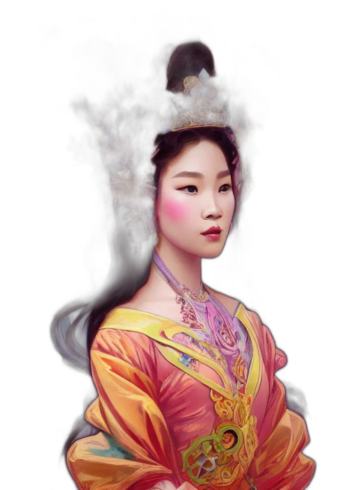 crown, staff, dragon, face, fantasy art, photorealistic, oil painting, concept art transparent PNG cut-out