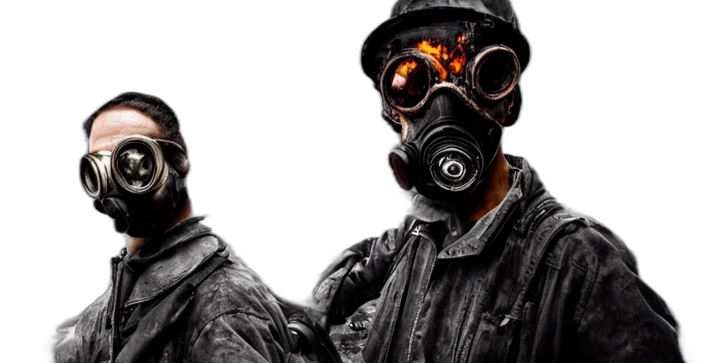 mask, concept art, post, apocalyptic transparent PNG cut-out