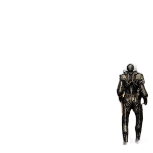 jacket, robot, creature, weapon transparent PNG cut-out