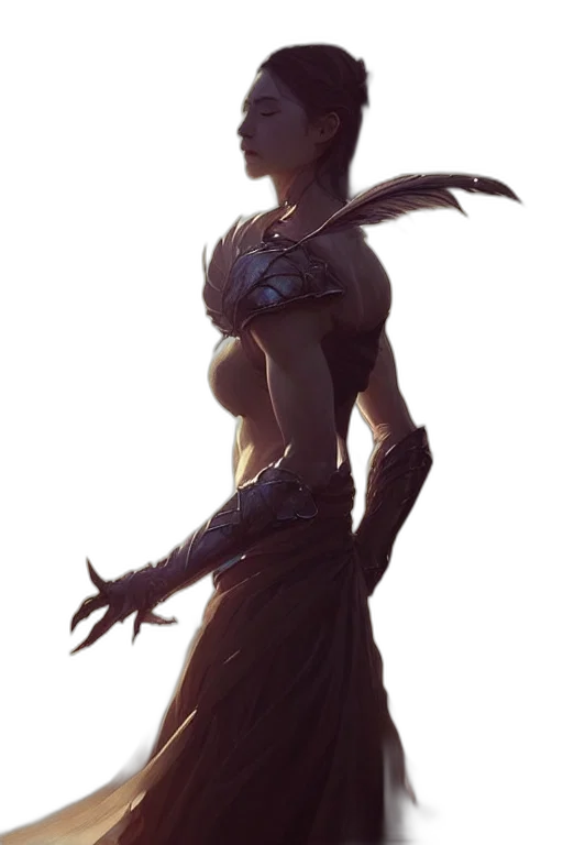 dress, staff, creature, dragon transparent PNG cut-out