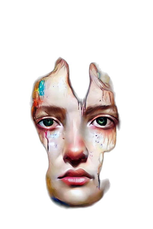 face, mask, robot, creature transparent PNG cut-out