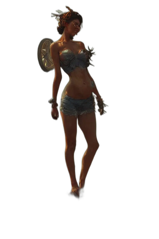 staff, weapon, hat, dress transparent PNG cut-out