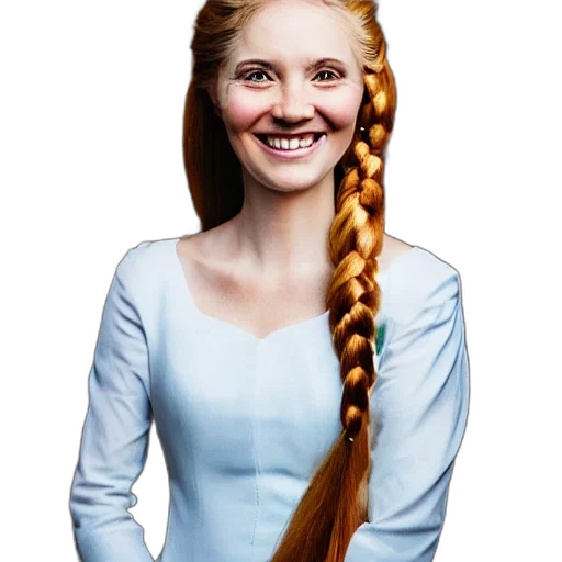 hair, staff, dress, face transparent PNG cut-out