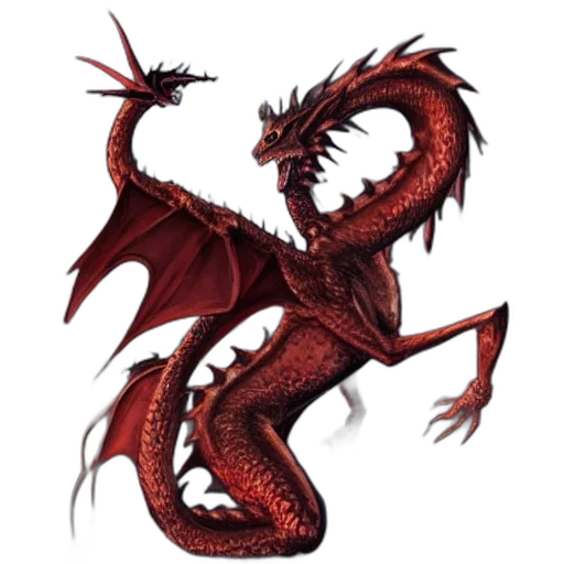 dragon, staff, creature, animal transparent PNG cut-out