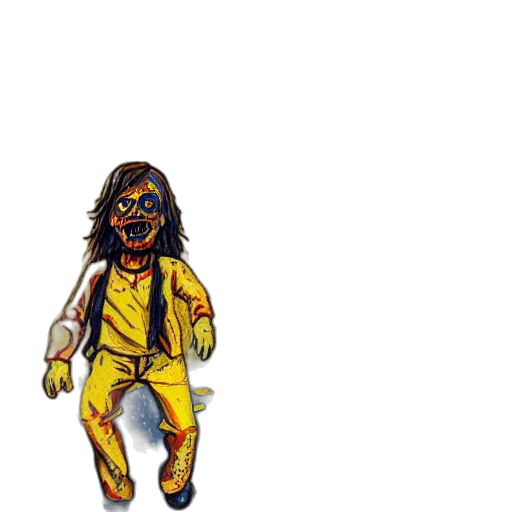 jacket, creature, staff, pixel art, concept art, 3d render, cartoon, painting transparent PNG cut-out