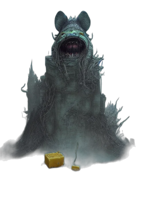 creature, dragon, robot, staff transparent PNG cut-out