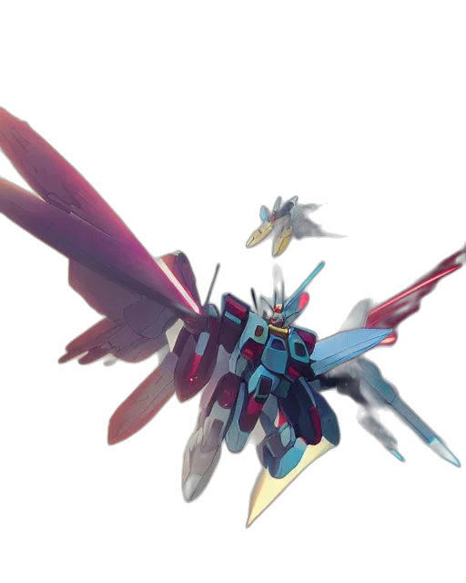 weapon, sword, animal, robot, concept art, 3d render, vaporwave, anime transparent PNG cut-out