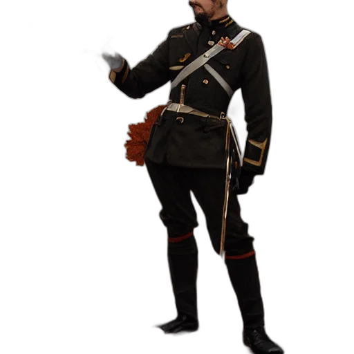 staff, jacket, hat, weapon transparent PNG cut-out