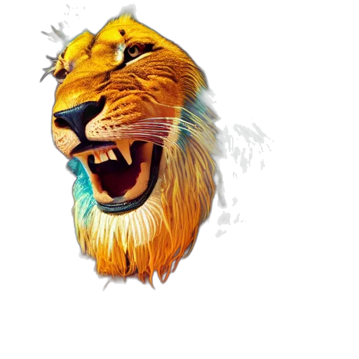 animal, crown, 3d render, photorealistic transparent PNG cut-out
