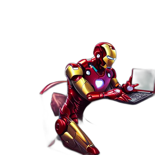 robot, 3d render, concept art, comic book art transparent PNG cut-out
