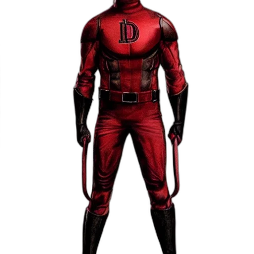 comic book art, concept art, 3d render, cartoon, red, daredevil, concept, art transparent PNG cut-out