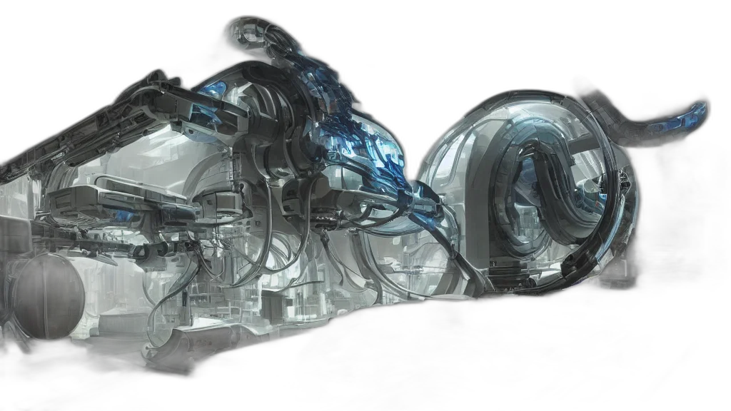 car, weapon, robot, jewelry, 3d render, concept art, photorealistic, outer space transparent PNG cut-out