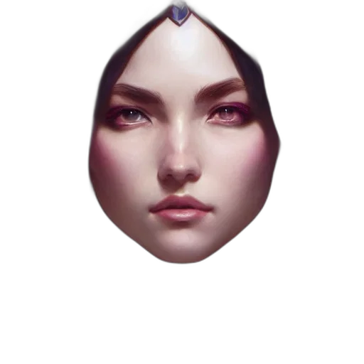face, crown, mask, jewelry, fantasy art, concept art, photorealistic, pixel art transparent PNG cut-out