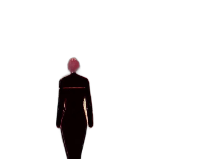 dress, jacket, staff, hair transparent PNG cut-out