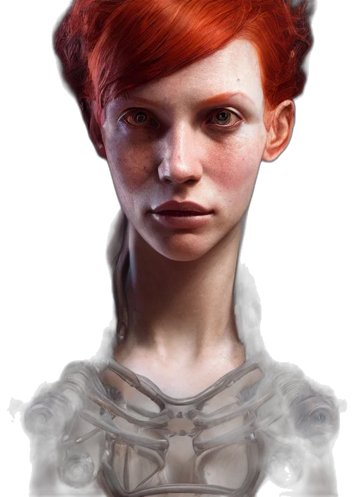face, robot, creature, mask, concept art, fantasy art, photorealistic, 3d render transparent PNG cut-out