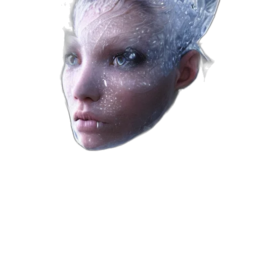 face, mask, creature, robot, 3d render, concept art, photorealistic, cyberpunk transparent PNG cut-out