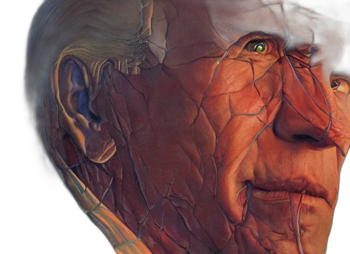 face, mask, photorealistic, 3d render transparent PNG cut-out