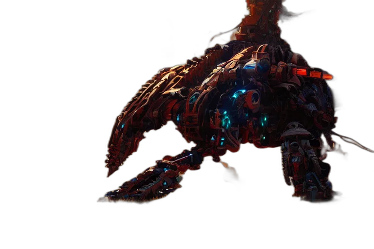 robot, creature, dragon, weapon, concept art, 3d render, cyberpunk, fantasy art transparent PNG cut-out
