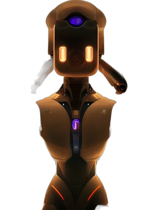 robot, staff, mask, weapon transparent PNG cut-out
