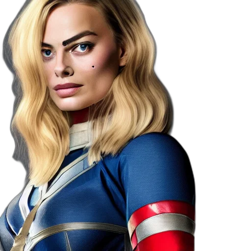 comic book art, concept art, photorealistic, margot transparent PNG cut-out