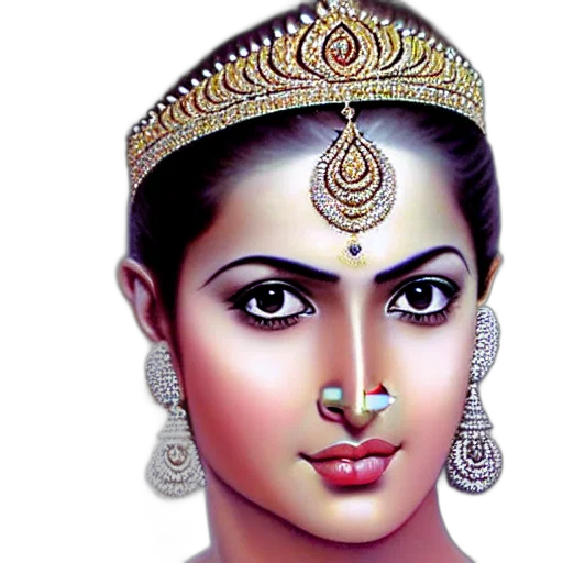 jewelry, crown, face, photorealistic transparent PNG cut-out