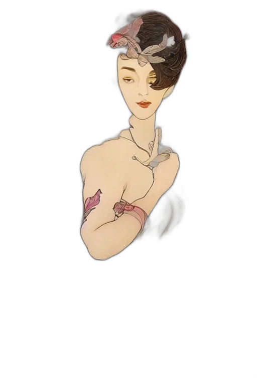 jewelry, staff, dress, hair transparent PNG cut-out