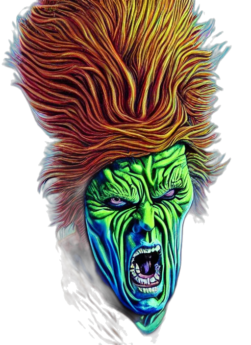 mask, hair, creature, face transparent PNG cut-out